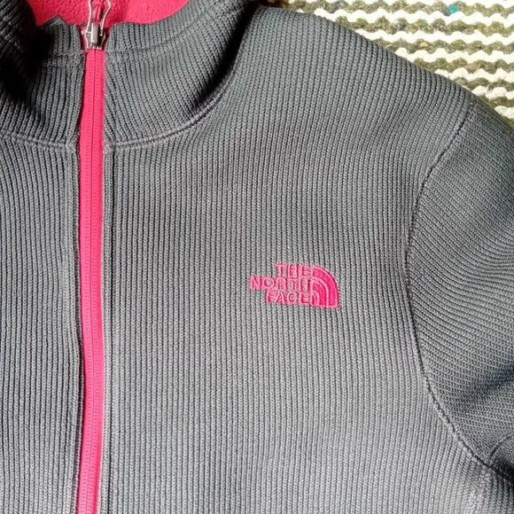 The North Face Soft Shell Zip-Up Fleece Navy Jacket - Picture 4 of 8